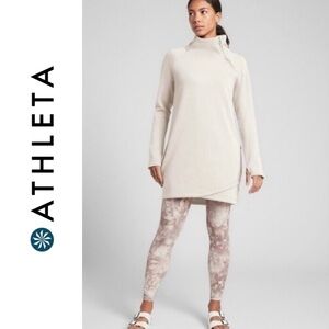 Athleta Cozy Karma Asym Sweatshirt Dress